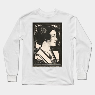 Portrait of an unknown woman (1916) by Richard Roland Holst Long Sleeve T-Shirt